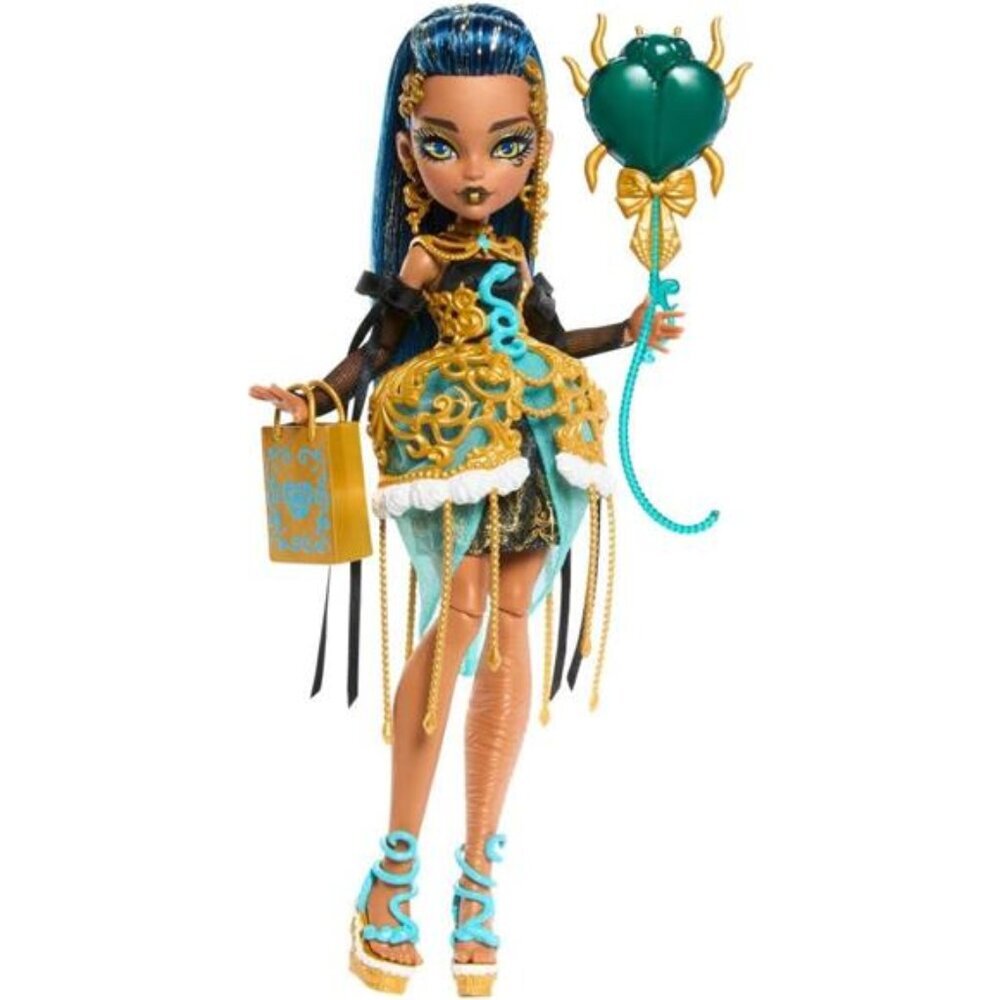 Monster High Scary Sweet Birthday Doll, Cleo De Nile in Golden Party Dress with
